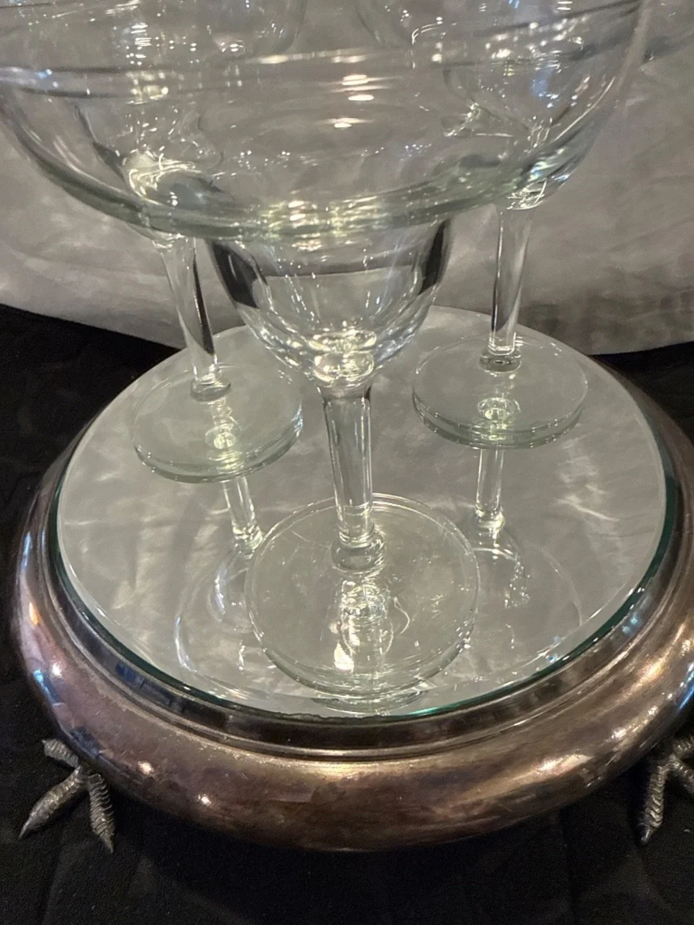 Vintage set of 3 classic Margarita glasses